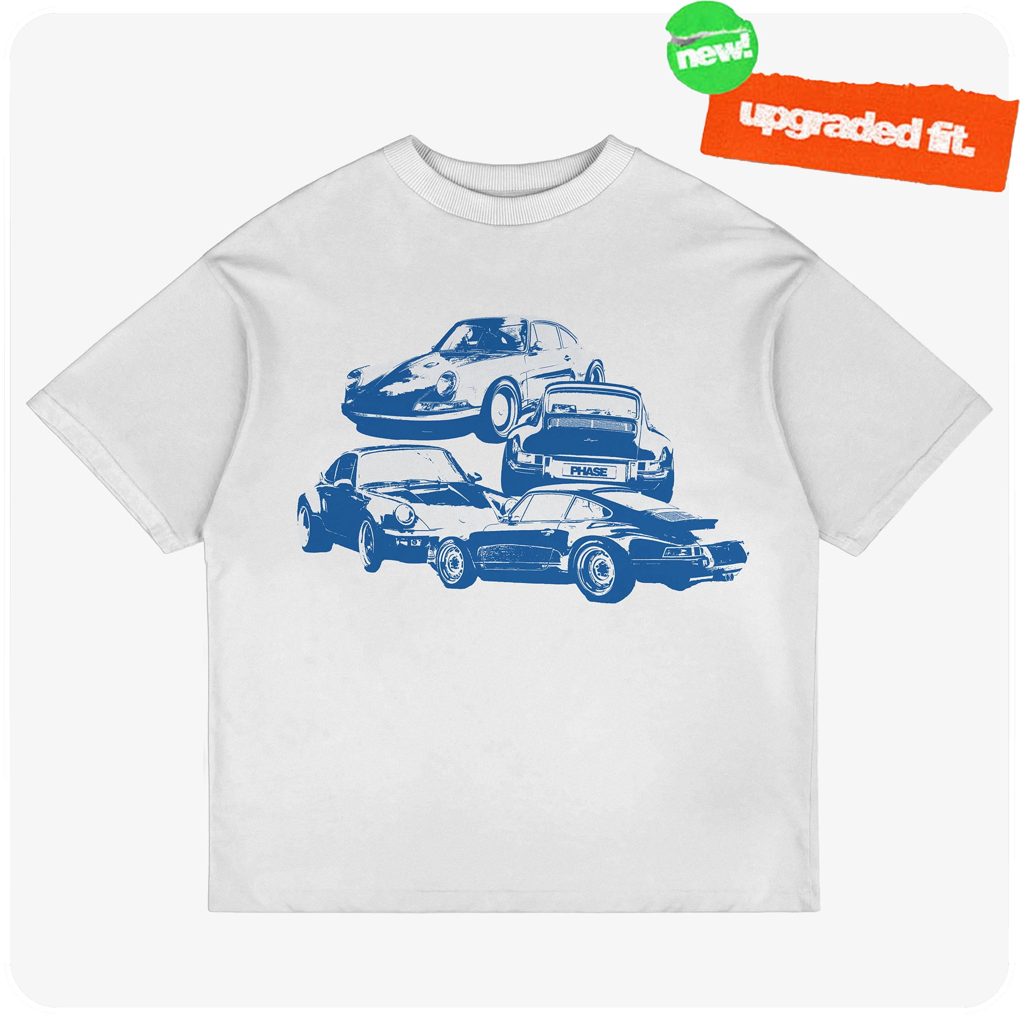 911 BLUE TEE - WHITE