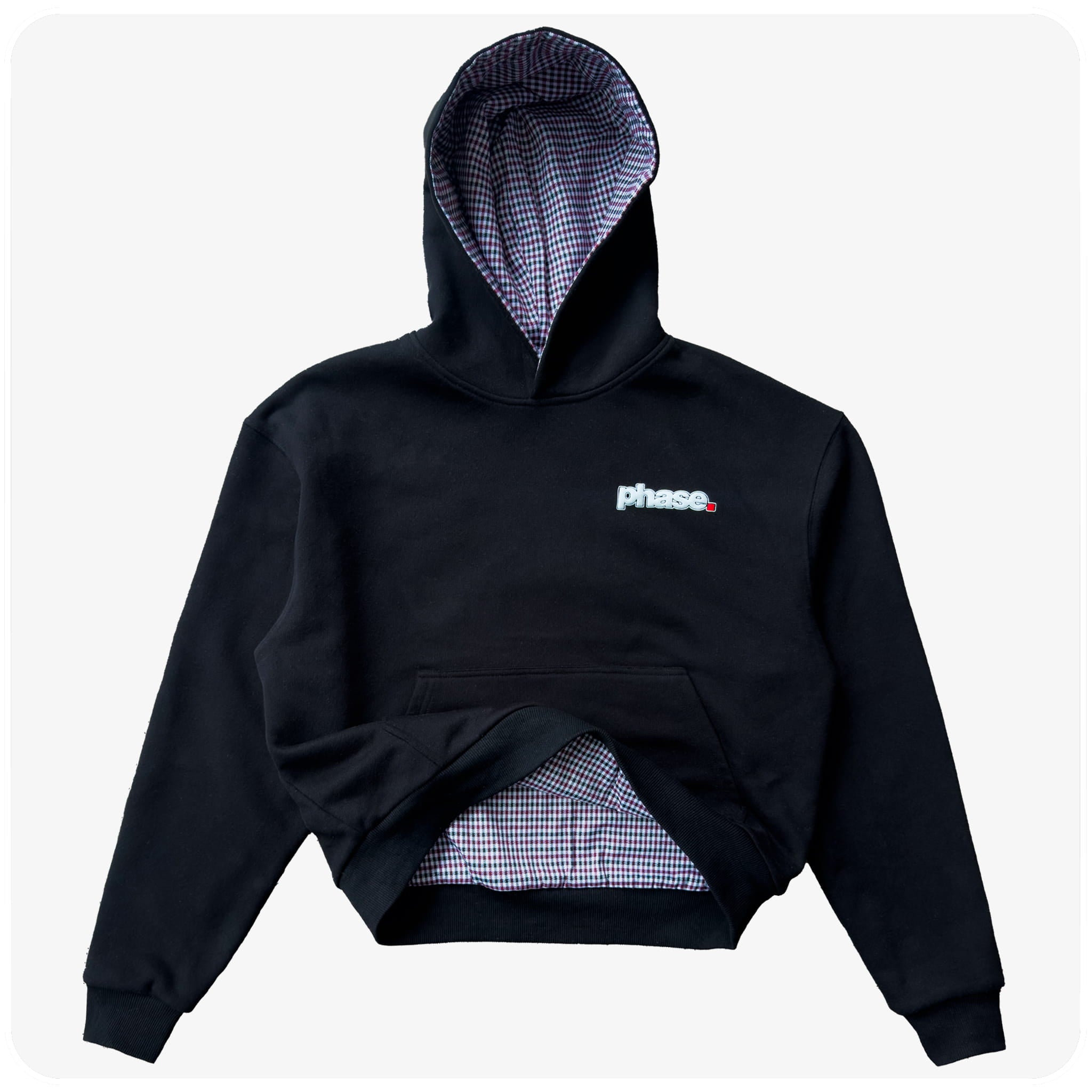 REVERSIBLE HOODED SWEATSHIRT - BLACK