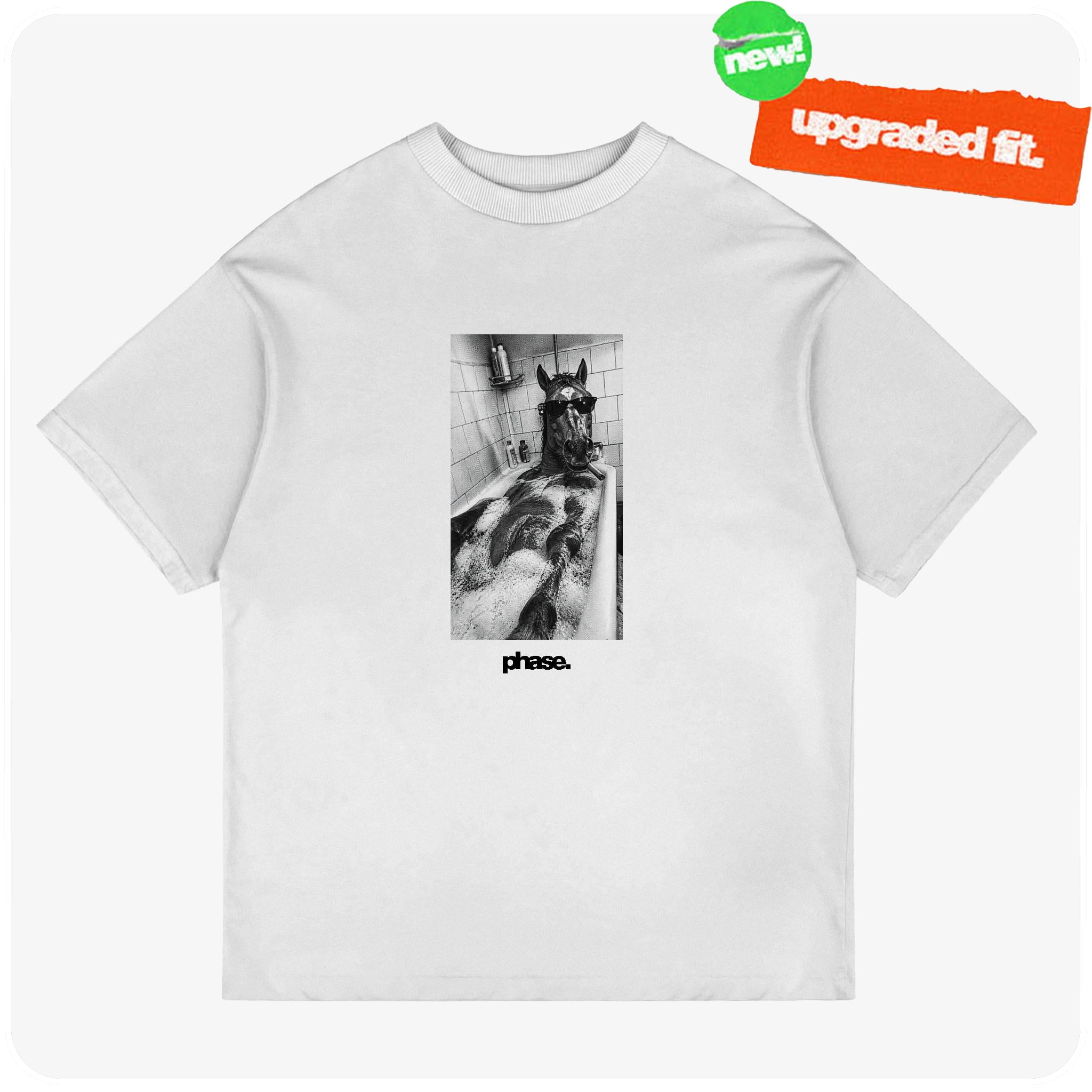 HORSE BATH TEE - WHITE