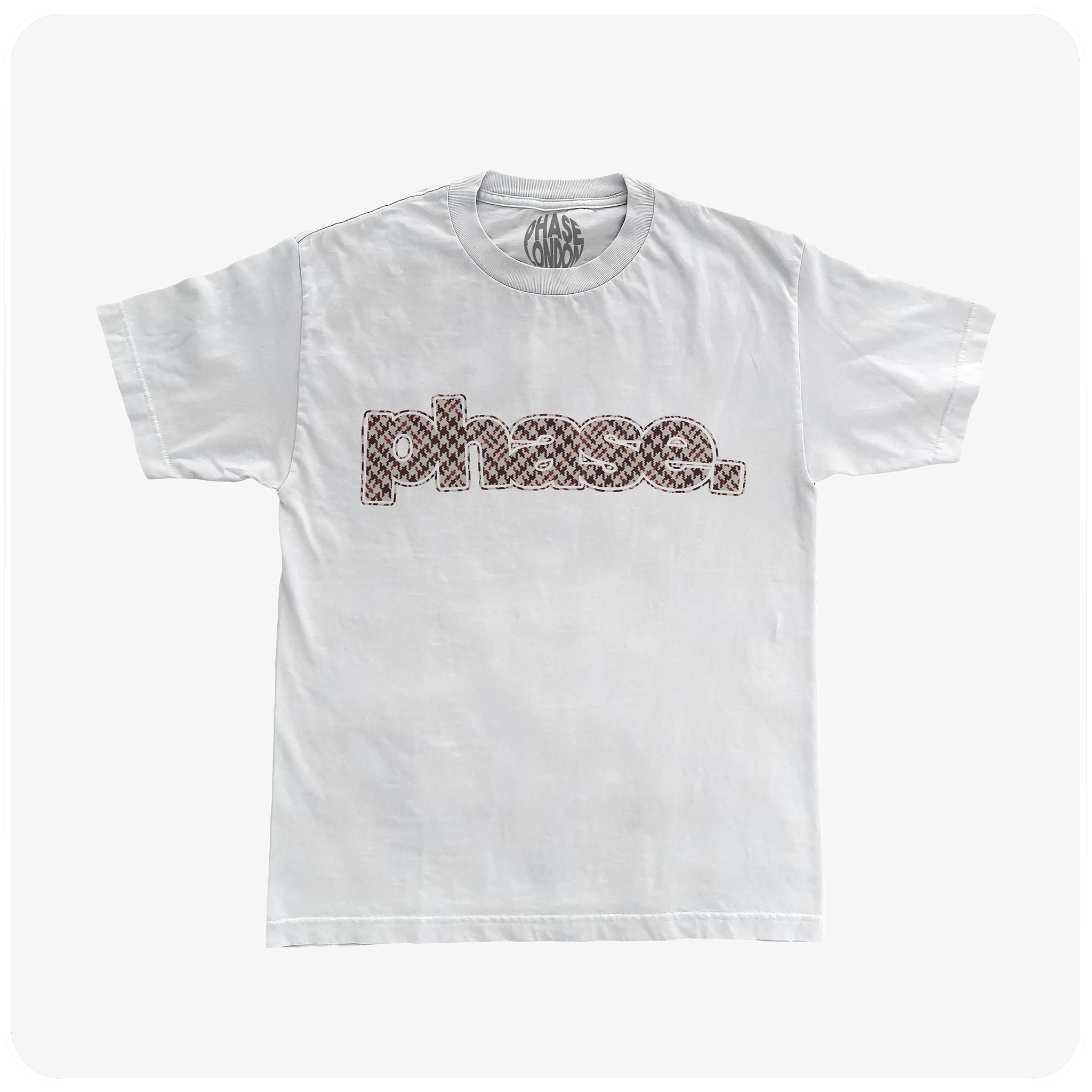HOUNDSTOOTH TEE - WHITE