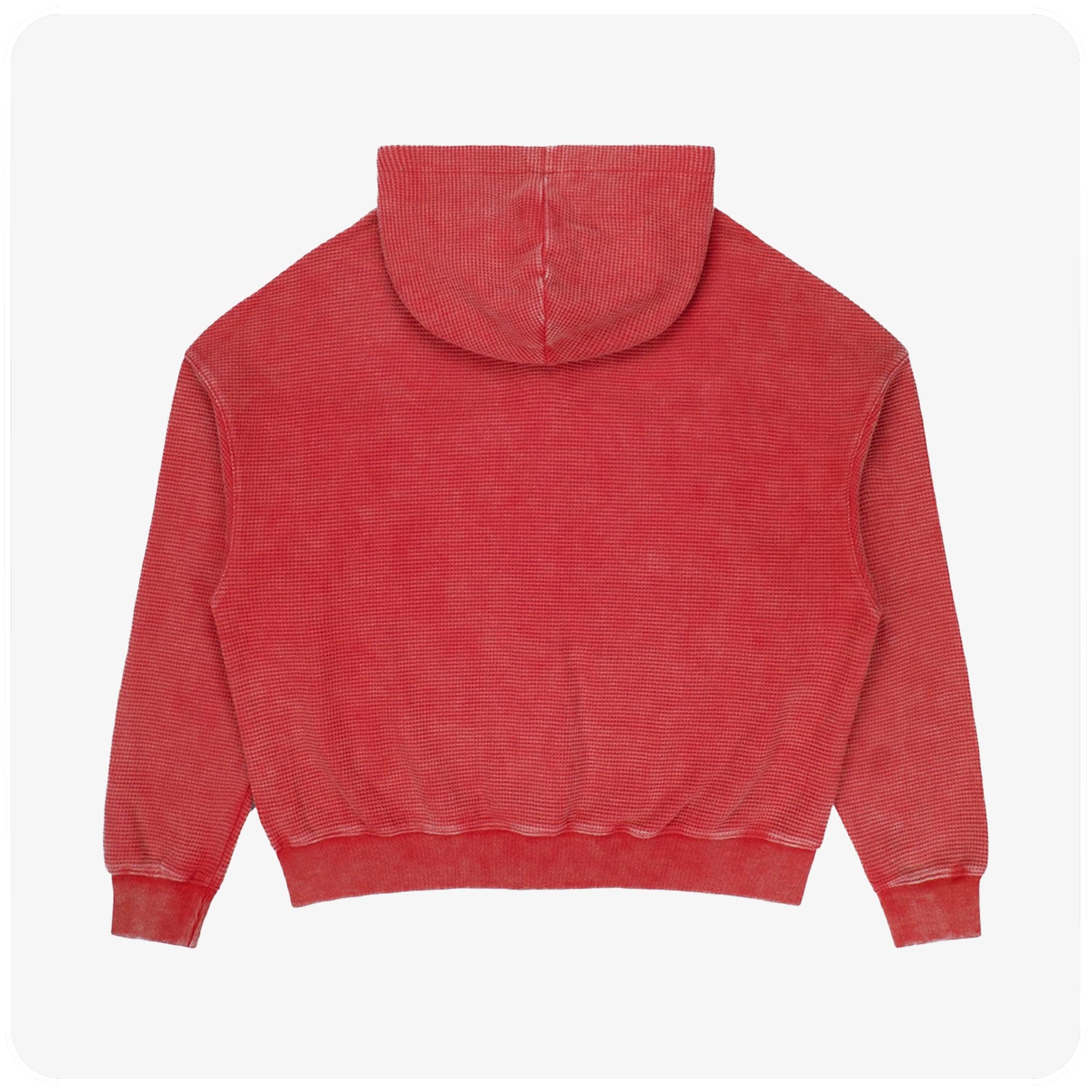 WASHED WAFFLE ZIP RED