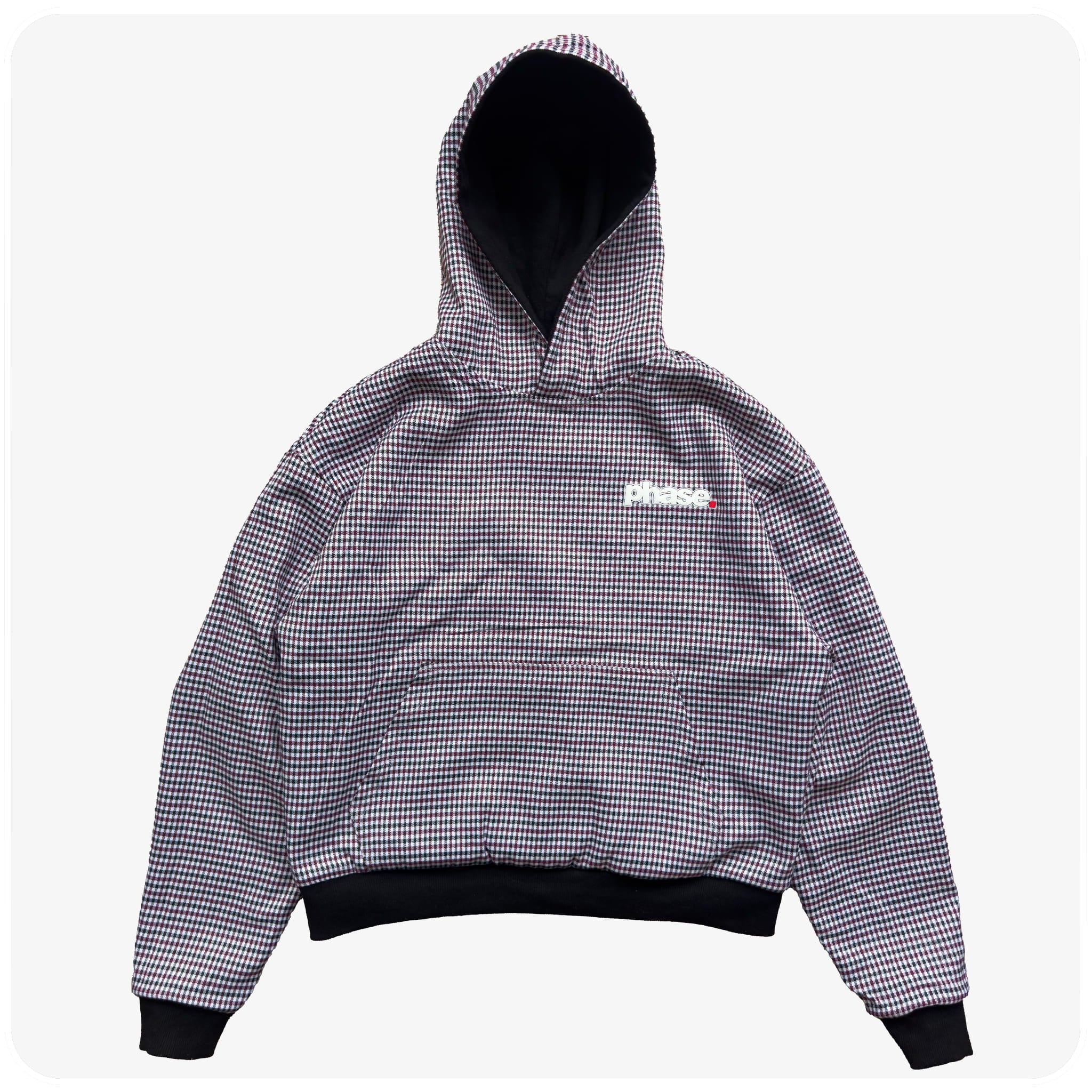 REVERSIBLE HOODED SWEATSHIRT - BLACK